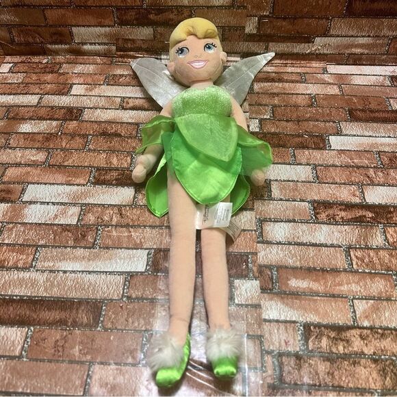 Disney Fairies Tinkerbell Green and White Fairy Plush with Wings - Picture 7 of 11